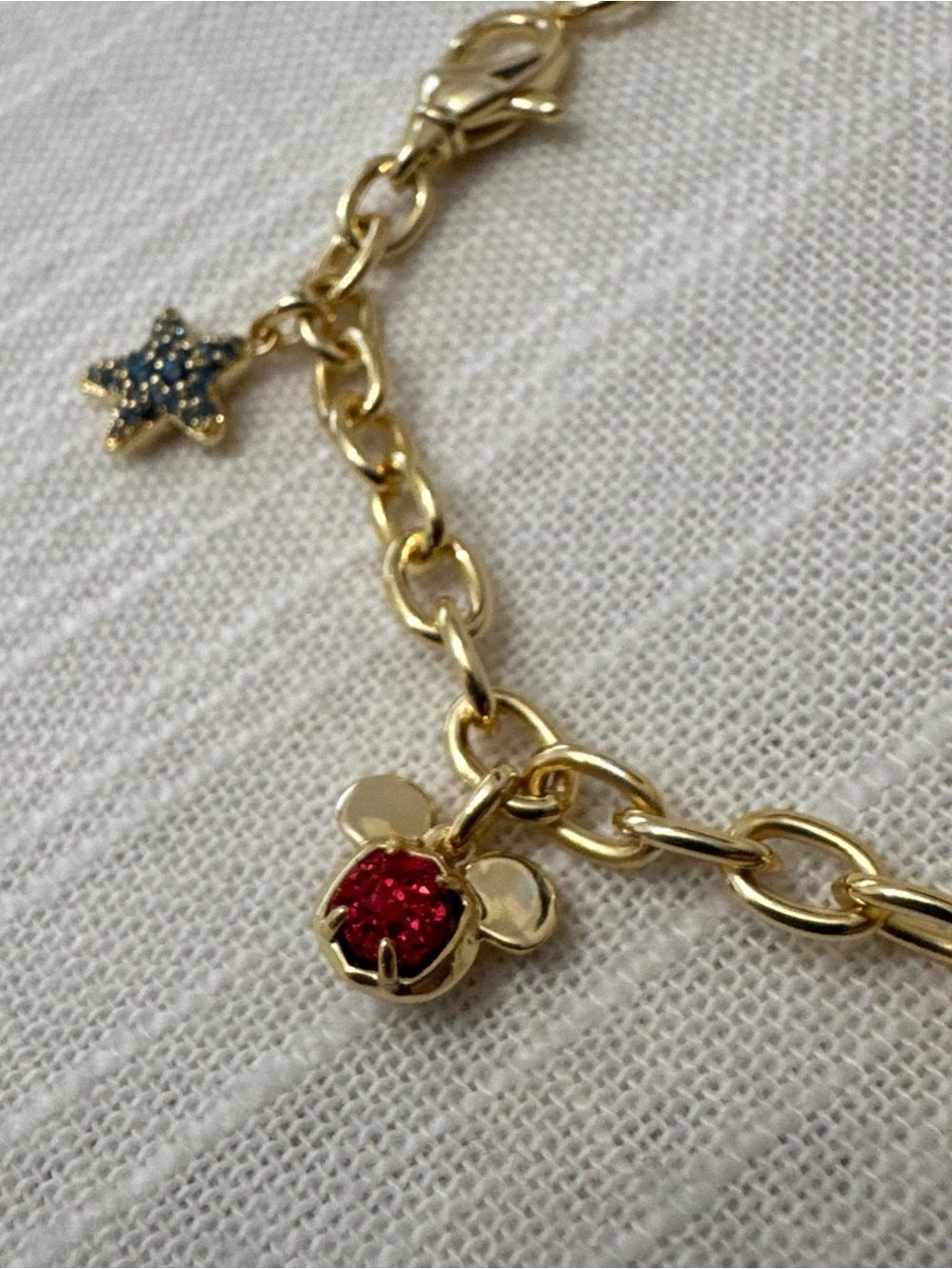 NEW ~ Kendra Scott x Disney Mickey & Minnie Mouse Charm Crystal Bracelet, NWT - Picture 6 of 14